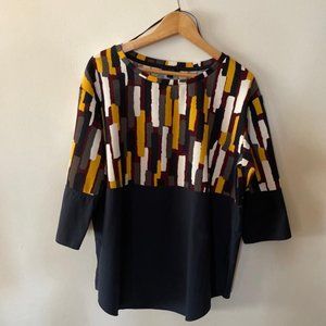 COS medium Colorblock navy top.